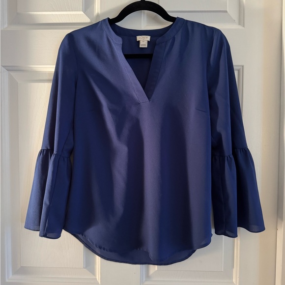J. Crew Tops - J. Crew Royal Blue Bell Sleeve Top